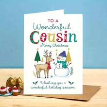 Tarjeta de felicitación de Navidad y cumpleaños para familiares y amigos - Tarjeta festiva divertida y humorística para cualquiera, 1 paquete