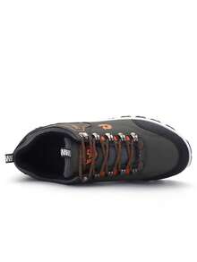 1 Pair Men Leather Waterproof Lightweight Lace-Up Breathable Soft Sports Men's Casual Climbing Hunting Outdoor Hiking Sport Park Running Shoes Front Sneakers, For Active Jeans Outfit