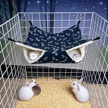 Small Animal Hideaway& Hammock, Cozy House With Roof For Small Pets To Sleep And Hide - Washable Pet Cave& Hideout Corner, Hanging Hammock Hideout Bed, Cage Accessories For Guinea, Hamster, Rat, Glider, Squirrel, Ferret, Kitten, Squirrel, Chinchilla