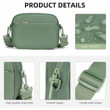 Checkered Crossbody Bag For Women Small Cute Purses  Shoulder Handbags Wide Strap - Bean Green - View 6