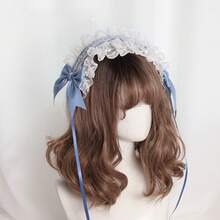 Pink Blue Black Cat Ear Headband Hair Clip Sweet Lolita Cosplay Hair Clip Cat Girl Hair Accessory Suitable For Wearing At Comic Con Events - 藍色髮帶 - 查看 5