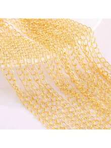 5m/Roll Necklace Chain, Suitable For DIY Jewelry Making, Necklace Chain Set, Includes 20pcs Lobster Clasps, 90pcs Jump Rings, 1m/Pack Excluding Lobster Clasps, Jump Rings - Multicolor - View 11