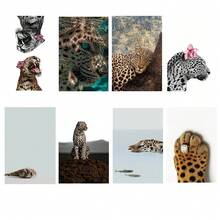 1pc Leopard Print/Cheetah Wall Art - Modern Animal Poster Painting With Bold Black Spots, Frameless Canvas For Living Room, Bedroom, Office Decor - Housewarming Gift, Spring/Summer Home Decoration, Leopard Decor, Bedroom Artwork, Contemporary Artwork, Highquality Print, Interior Designers - Multicolor - View 1