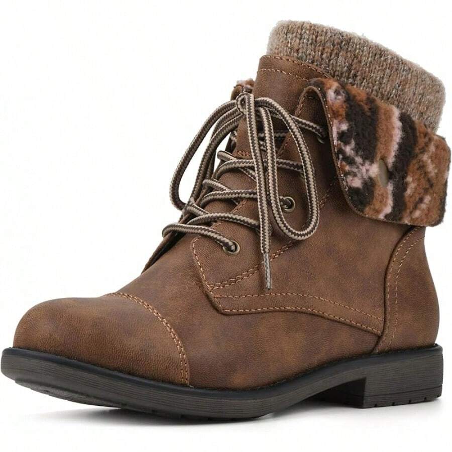 Women's Hiking Style Boot - Duena - Tobacco/Fabric/Multi/Fleece - View 1