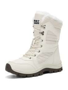 Women's Outdoor Casual Warm High-Top Snow Boots, Lace-Up
