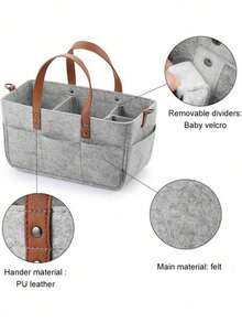 Easypie Selection Multipurpose Felt Car Trunk Storage Bag, Fiber Material, Durable Car Storage Bag With Handle, Dust And Moisture Resistant, Practical Car Accessories