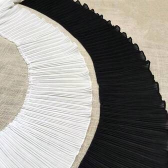 1ヤード ラッフルレーストリム、シフォン生地、幅17cm、衣類の装飾やクラフト縫製に適しています