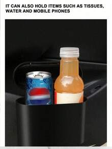 1 Papelera de plástico con tapa tipo prensa para automóviles, 1 Papelera colgante de puerta lateral para automóviles, tipo universal, con bolsas de basura