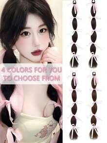 Synthetic Hairpiece Ponytail Natural Extension Hair Pony Tail Hair Silk RibbonBraiding Fashion Boxing Braids For Women - Multicolor - View 2
