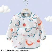 Baby Hooded Dress For Eating, Children's Waterproof Reverse-Wearing Bib, Baby Eating Bib, Super Soft And Waterproof Baby Meal Pouch