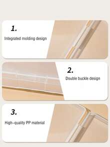 1件大容量美甲可穿戴指甲收纳盒透明指甲油展示相册防尘收纳盒美甲样品展示盒多尺寸加厚PP材质收纳盒