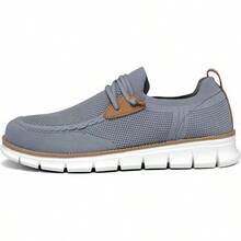 Mens Casual Loafers Shoes Slip On Fashion Walking Dress Sneakers Business Oxfords Work Lightweight Soft Sole Zapatos-20256688 - 灰色 - 查看 10