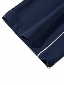 بنطلون رياضي مخطط فضفاض عادي للرجال، خريف