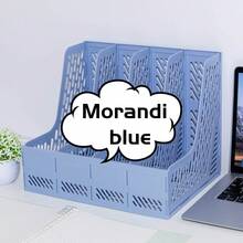 Organizador de Arquivo de Escritório Dobrável com 4 Compartimentos, Estante de Armazenamento de Documentos