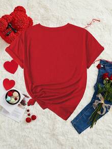 Christmas Atmosphere Women's Casual Round Neck Short Sleeve T-Shirt