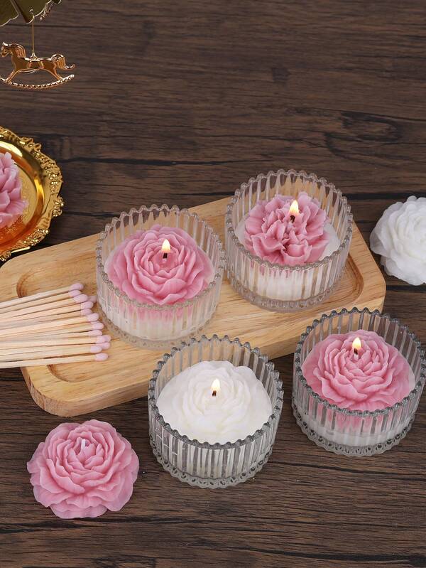 Halloween Simulation Peony Flower Carnation, Sunflower, Aromatherapy Candle Set Gift Box, Suitable For Wedding Venues, Halloween Holiday Venues, Restaurants, Living Rooms, Yoga Studios, Meditation, Birthday Candles, Mother's Day Gifts, Valentine's Day Gifts, Birthday Gifts, Adult Gifts, Wedding Candles, Home Decoration, Room Decoration, Deodorization, Wedding Gifts, Souvenirs, Wedding Season Supplies Suitable For Christmas Live Performances