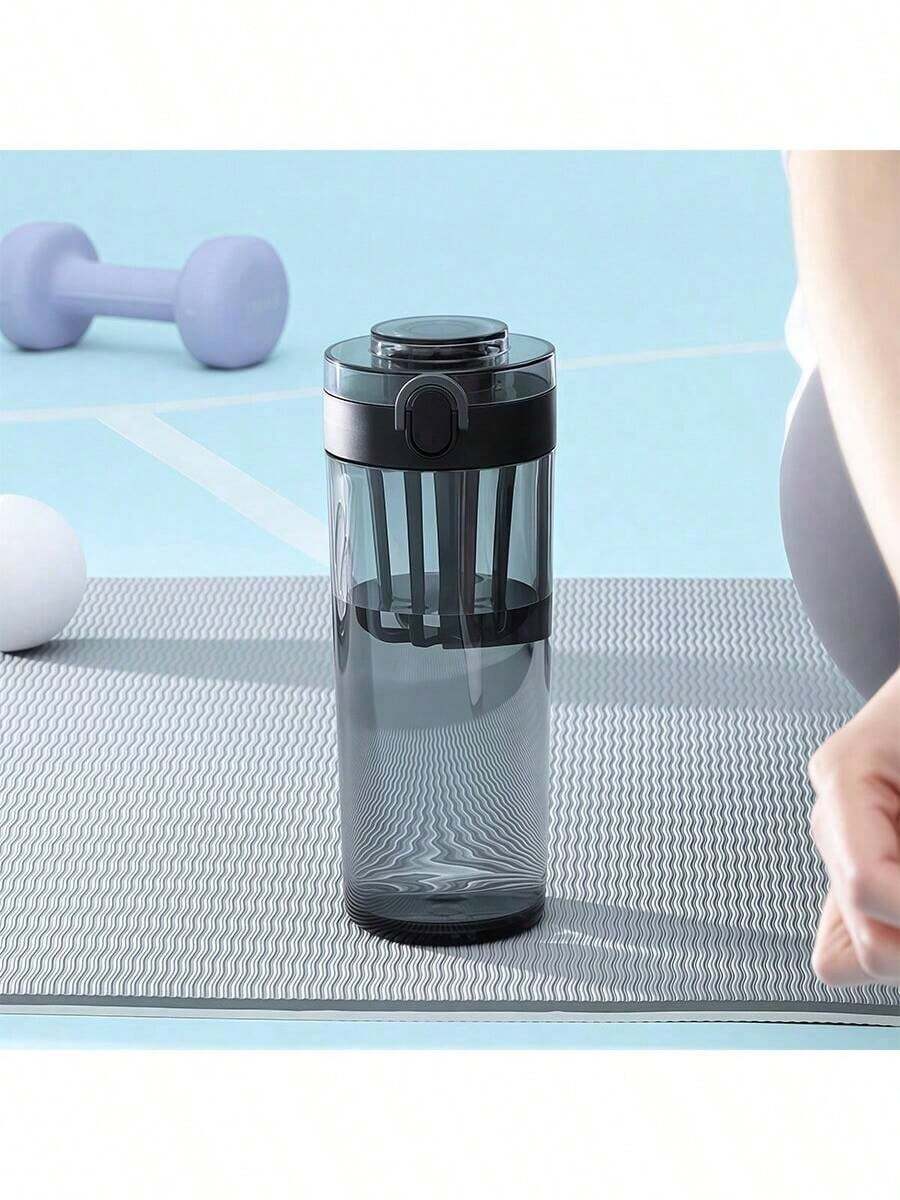 Xiaomi Cốc nước Tritan dung tích lớn 600ml, cốc thể thao, chất liệu Tritan, thiết kế mở bằng một nút bấm, cốc lắc đựng bột protein - màu đen - Xem 1
