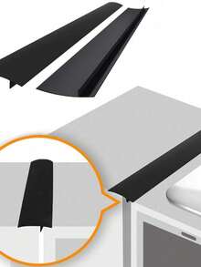 1PC/2PCS Stove Counter Cover Kitchen Seal, Stove Top Seal, Organic Silicon High Temperature Resistant Kitchen Gap Strip, Oil And Dirt Resistant Gas Stove Gap Soft Sealing Strip Silicone Gap Plug Kitchen Stove Counter Gap Cover - Flexible Stove Space Filler - Multicolor - View 1