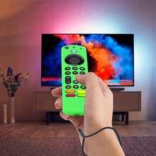 1pc Luminous Silicone Remote Control Shell Cover, Suitable For Firestick 4K Max//Insignia/Pioneer/Omni Series Alexa Voice Luminous Remote Control Protective Cover, With Lanyard - Multicolor - View 4