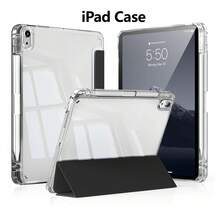 For IPad Case Compatible With A16 Models From The 11Th And 10Th Generations (2025/2022), As Well As IPad Air M2 M3 11inch/13inch Ipads, Ipad Pro M4 11inch/13inch, It Features A Holder For The Pencil, A Hard Clear Transparent Back Shell, A Soft TPU Shockproof Frame Cover, And An Auto Sleep/Wake Function.