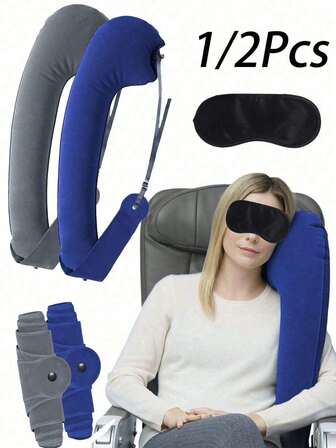 Foldable Travel Pillow,Sleeping Artifact, Airplane Sleeping Artifact,Inflatable Pillow For Lunch Break Lightweight Portable Travel Accessories For Car Airplane Sea,Long Distance Flying Car Side Sleeping Pillow, Self Driving Tour Sleep Artifact,Travel Pillow - First Neck Pillow With An Arm-Sling! Supports The Head, Body, And Arms, Providing The Leaning Support,Airplane Sleeping Artifact