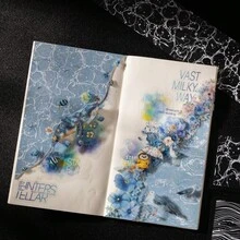 1卷2米复古纹理和纸胶带，创意美学贴纸，DIY装饰拼贴工艺用品，节日礼物，个性化剪贴簿学校文具剪贴簿用品趣味贴纸笔记本电脑贴纸Kindle手机贴纸 - 彩色 - 查看 9