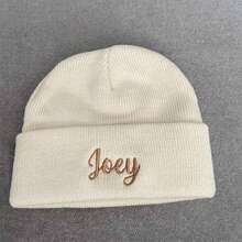 1pc Custom Personalized Embroidered Winter Hat,Personalized Solid Color Embroidered Name Beanie Hat, Spring/Autumn/Winter Customized Gift,Engraved,Durable,Colorful,Cute,Adorable,Funny,Kawaii,Y2K,Stylish,Unisex,Casual,Custom,Personalized,Unique,Customized,Ideal Gifts For Him,Ideal Gifts For Her,Her,Boyfriend,Girlfriend,Family,Friends - Multicolor - View 10