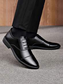 Autumn/Winter Thin Men's Loafers, 2025 New Versatile Slip-On Soft Bottom Casual Leather Shoes, Thin Lightweight Fashionable Formal Dress Shoes For Men Formal/Business Formal Wedding Accessories - màu đen - Xem 4