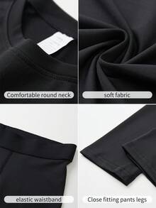 Conjunto de ropa deportiva de cuello redondo de manga larga y leggings para mujer, apto para yoga, gimnasio y entrenamiento, adecuado para otoño/invierno