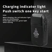 1PC Kemei Portable Men's Electric Foil Shaver Professional Beard Trimmer USB Rechargeable Facial Shaver Barber Reciprocating Shaver & Hair Removal Products, Home Salon Travel Halloween Christmas Gifts