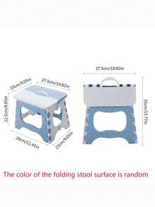 Portable Foldable Stool, Plastic Small Chair, Thickened Home Use, Fishing, Train, Outdoor, Square Bench