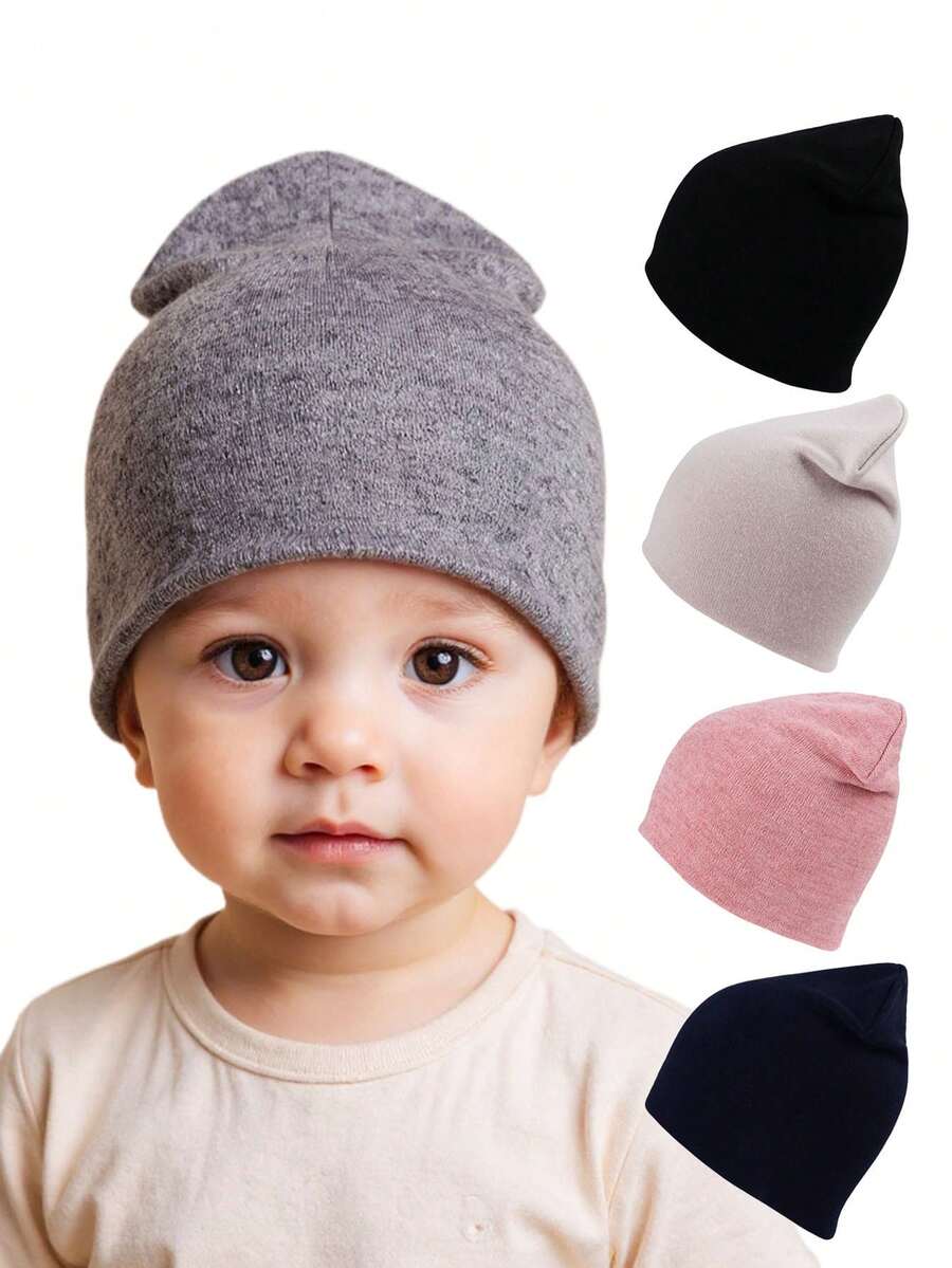 1 pezzo Berretto in stile cachemire per bambini, morbido berretto a doppio strato in imitazione cachemire, adatto per bambini e bambine, cappello casual e caldo per autunno, inverno e primavera