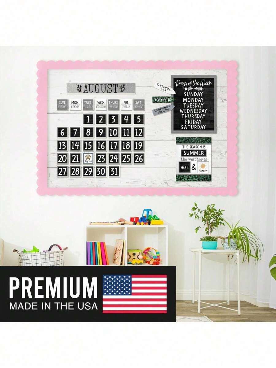 Classroom Calendar, 98 Pieces, Bulletin Board, Hadley Designs, Calendars & Planners, Calendar 2025, Calendar Creative Minimalist, Calendar>Teacher, Yearly Calendars, Calendario 2025-2026, Academic Calendar 2025-2026, Wall Calendar 2025, Numbers Calendar, - 農舍現代灰色 - 查看 1