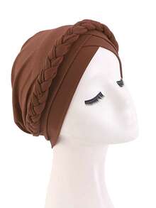 1pc Handmade Woven Headscarf, African Style Headwrap, Hair Turban, Women's Chemo Cancer Hat, Pre-Twisted Braided Headband, Suitable For Daily Use