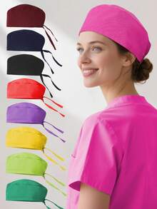 1 件男女通用经典柔软透气无边化疗帽，适合短发 - 彩色 - 查看 1
