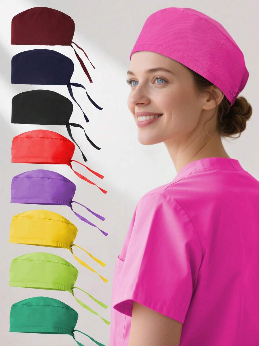 1 件男女通用经典柔软透气无边化疗帽，适合短发 - 彩色 - 查看 1