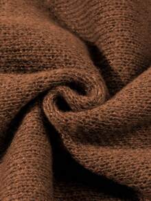 ANDREILEE Men's Slim Fit Streetwear Solid Color Long Sleeve Sweater, Casual Crew Neck Lightweight Pullover Knitted Top, Suitable For Spring, Autumn And Winter - Brown - View 9