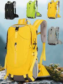 1 件户外徒步背包，大容量男女通用防水耐用旅行背包，轻便徒步旅行包，配有可调节肩带，适合户外运动、露营、旅行 - 彩色 - 查看 3