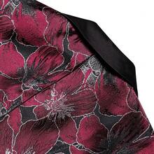 Barry.Wang Blazer For Men Paisley Sport Coat Lightweight Suit Jacket Regular Tuxedo Flower Mardi Gras Carnival Gift