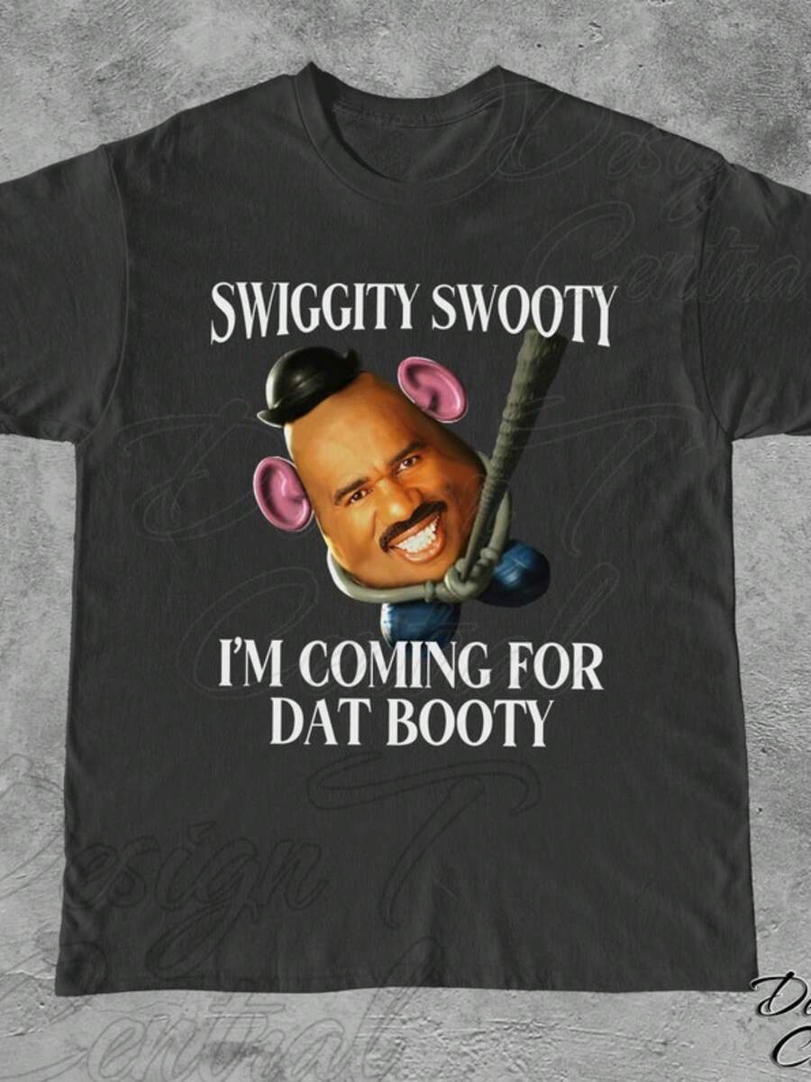 Swiggity Swooty Potatohead Parody Shirt, Unhinged Funny Shirt, Weird Shirt, Inappropriate TShirt, Hilarious Meme Parody, Gag Gift For Friend - màu đen - Xem 1