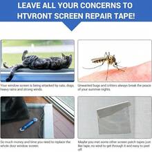 3x Window Repair Tape Fly Screen Insect Repellent Repair Tape Self Adhesive - Black - View 2