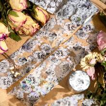 1 Roll 2M Vintage Decorative Tape, Creative Aesthetic Stickers, DIY Decorative Collage Craft Supplies, Holiday Gifts, Personalized Scrapbooking School Stationery