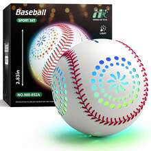 Light Up Baseball With LED Rechargeable, 9 Lighting Modes Glow In The Dark Baseball, Official Size Leather Weighted Baseballs For Day Night Indoor Outdoor, Sport Toys Games Gifts For Boys 8-12 - Bóng chày đơn - Xem 10