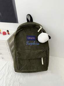 Customize Your Own Backpack For A Casual And Versatile Look. You Can Print Your Name, Letters, Lucky Numbers, And More. Perfect For Everyday Wear, Such As Going To School, Dance Class, And Traveling. Perfect As A Birthday Gift For A Friend Or Daughter, A Souvenir Bag, A Christmas Gift, Or A New Year'S Gift.Without Badge, Picture Is For Reference Only