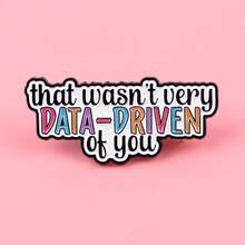 1pc Cartoon Slogan Enamel Lapel Pin - Cute Badge For Backpacks And Clothes Jewelry Costume Accessories Bag Charms Office Accessories