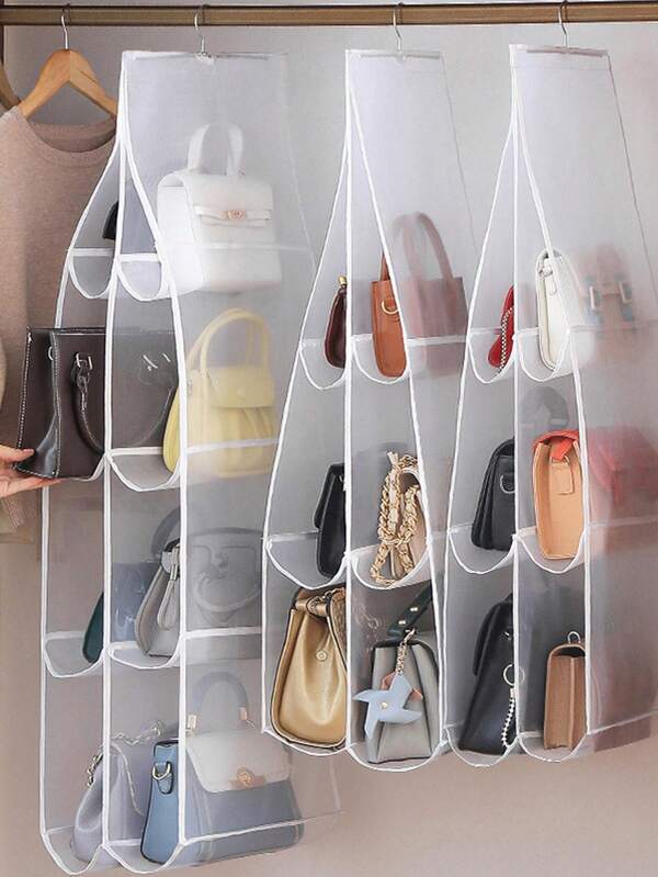 1pc Hanging Bag Storage Organizer Rack For Wardrobe Door