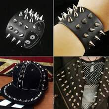 50/100/200pcs Punk Rivets, Cool Clothing, Bag, Hat DIY Crafting Cone Studs, Punk Style Rivet Accessories Screw Seats, Suitable For DIY Leather Crafts - 7mmx9.5mm Bullet Cone Studs And Metal Rivets - Multicolor - View 6