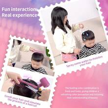 Kids Pretend Play Hairstyling Toy Set - Blow Dryer & Straightener, Girls Beauty Salon Makeup Dress Up Princess Accessories Gift Toys