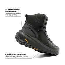 Botas Tácticas Militares para Hombre Botas de Senderismo Ligeras y Cómodas Vanguard - Negro - Ver 2