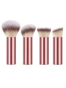 Set de 25 brochas de maquillaje todo en uno: brochas de fibra sintética premium ultrasuaves con formas completas para rostro y ojos (base, rubor, sombra de ojos). Aptas para todo tipo de piel, ideales para maquillaje diario, looks de oficina y viajes. - Multicolor - Ver 15